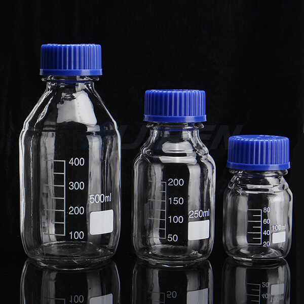 borosilicate 100ml GL45 square bottles